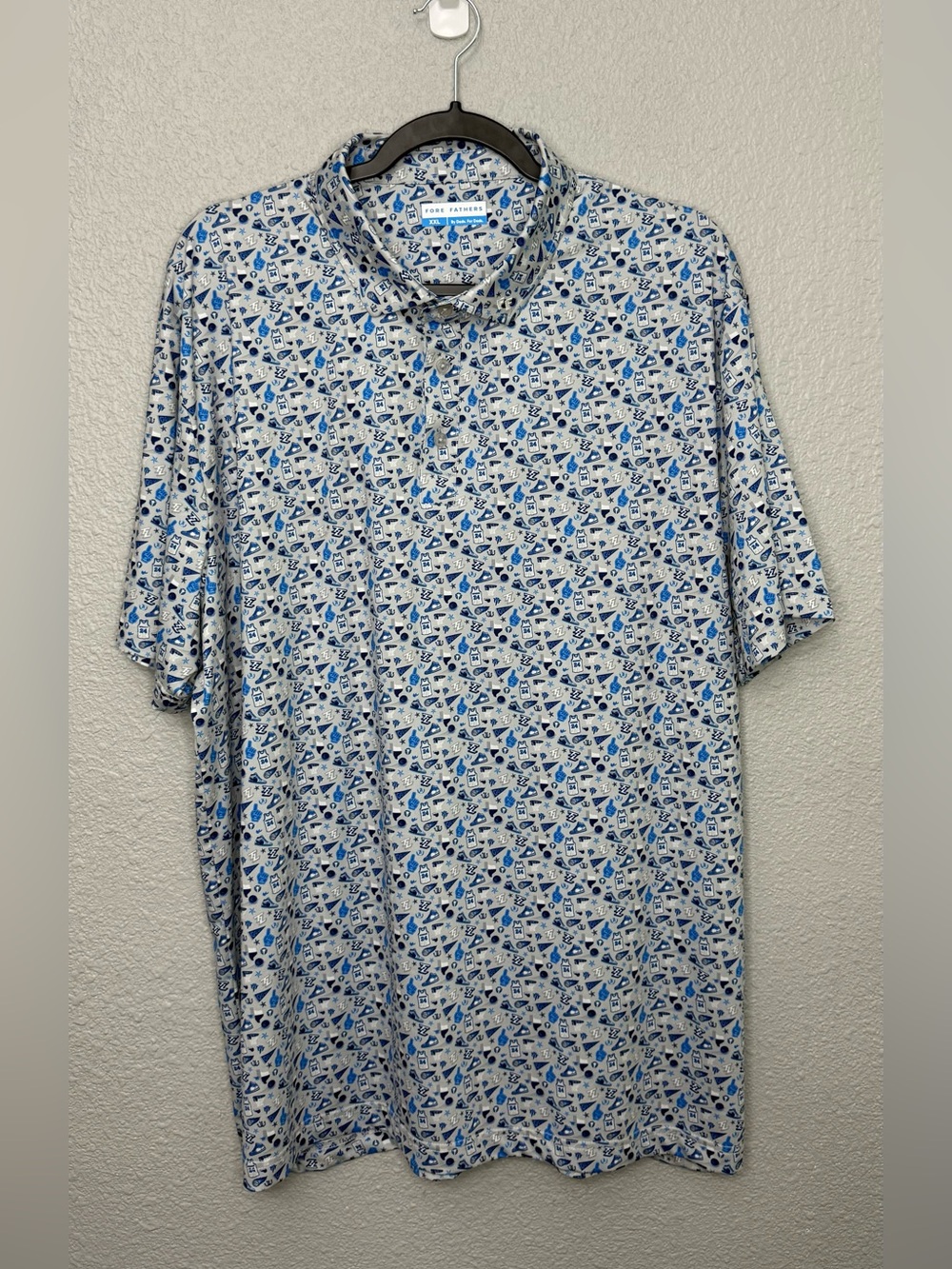 Fore Fathers | Fast Break Basketball Theme Polo Golf Shirt | Size XXL